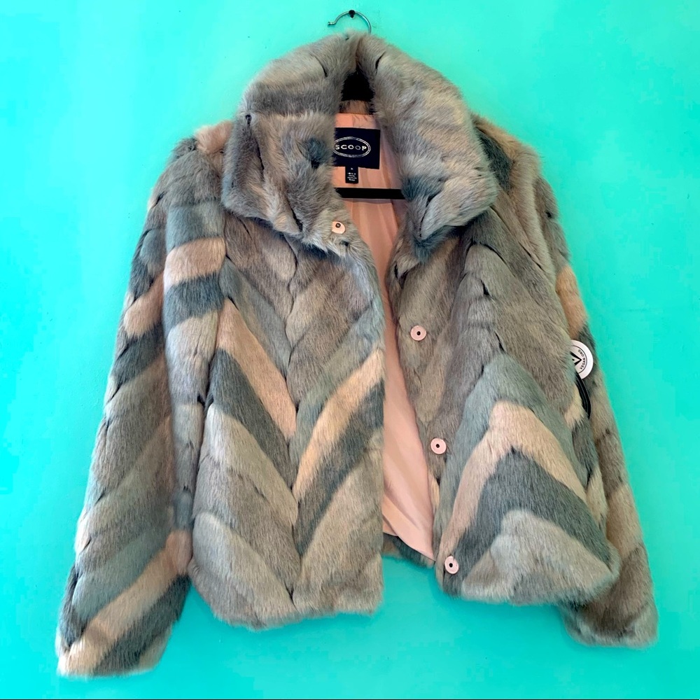 Trendy fuzzy jacket medium